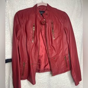 TCEC Red burgundy bomber jacket size Med
